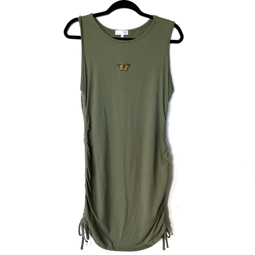 5x$25 Green Adjustable Embroidered Butterfly Dress